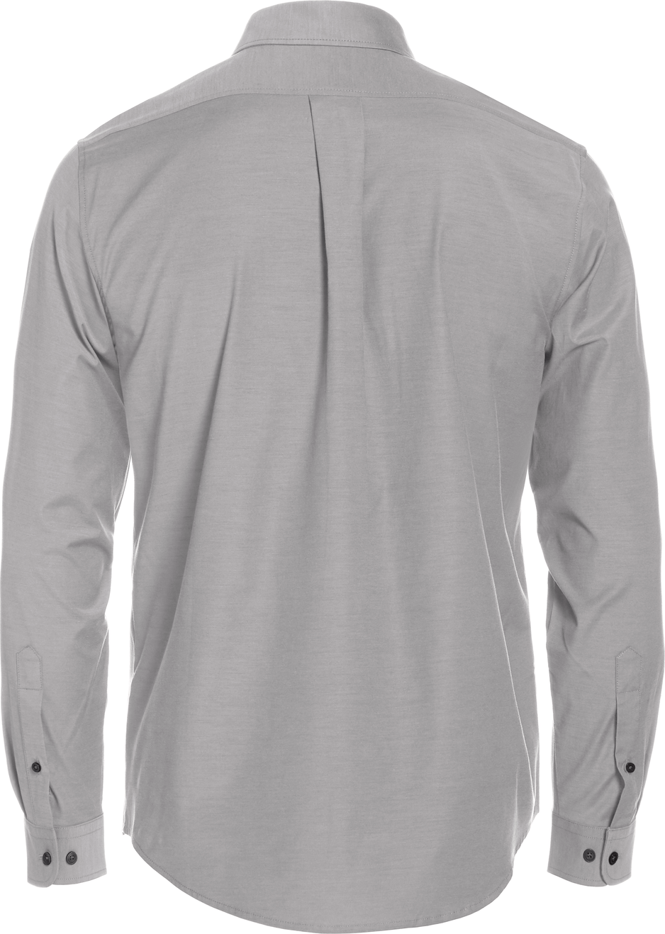 Perry Ellis Golf Pem103x Big and Tall Heathered Long Sleeve Polo Woven Shirt - Quiet Shade