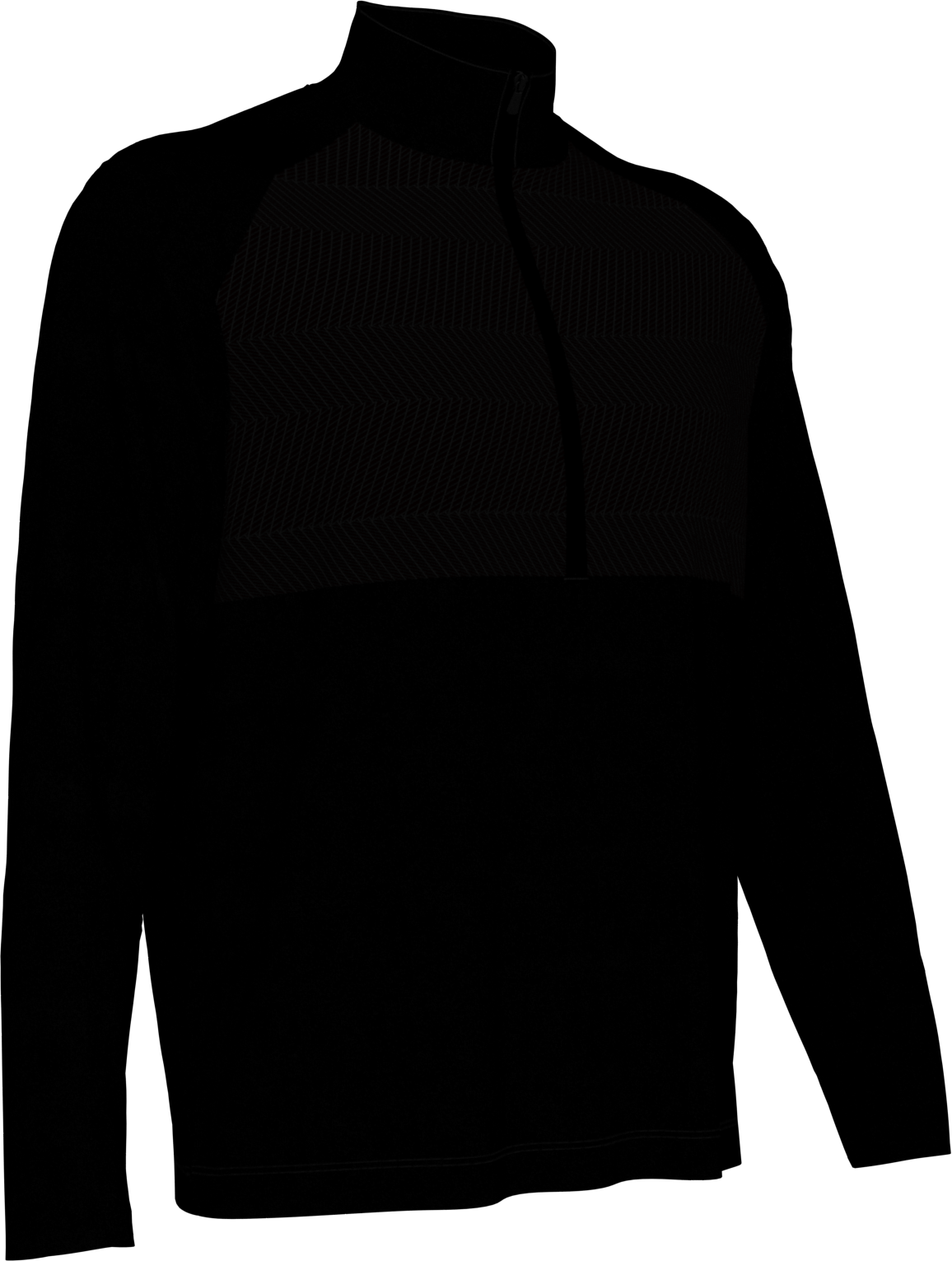 Perry Ellis Golf Pem104 Men’s 1/4 Zip Pullover - Black Heather