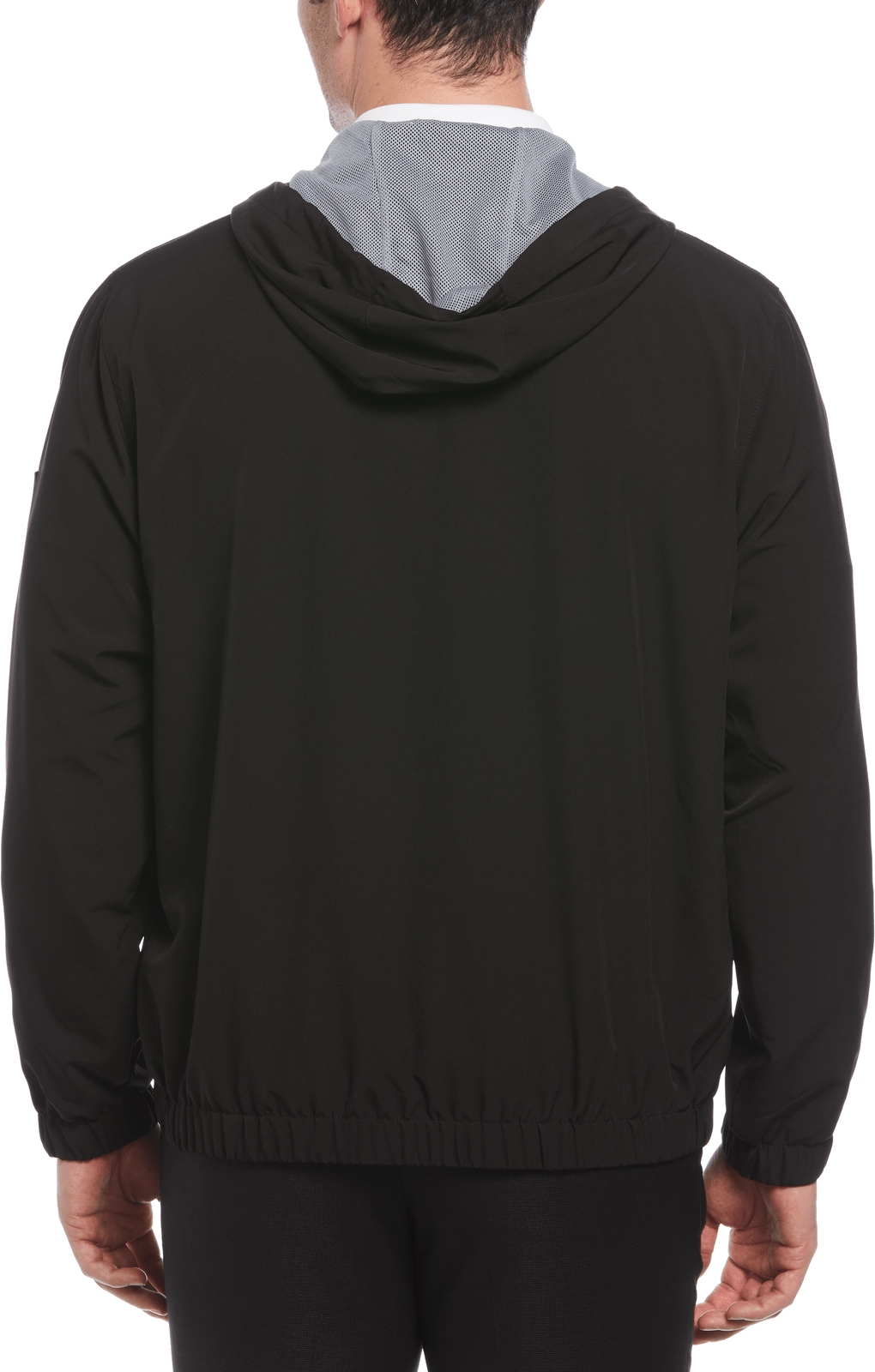 Perry Ellis Golf Pem111 Men’s Long Sleeve Full Zip Jacket - Caviar