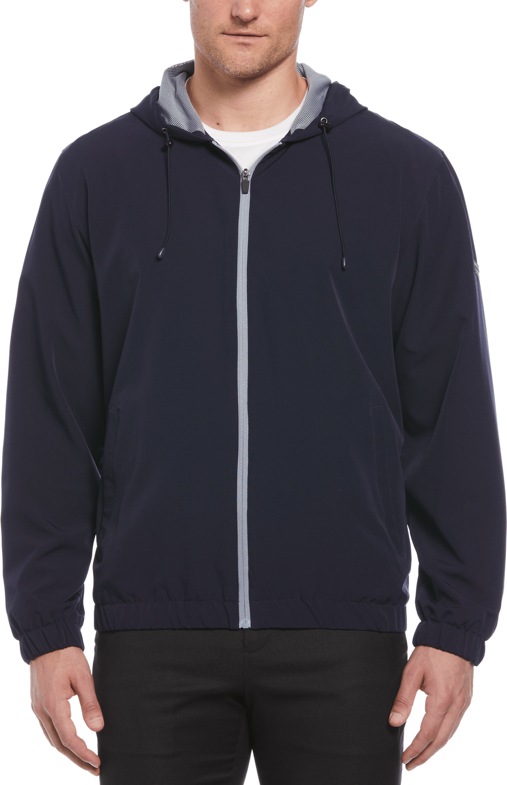 Perry Ellis Golf Pem111 Men’s Long Sleeve Full Zip Jacket - Peacoat