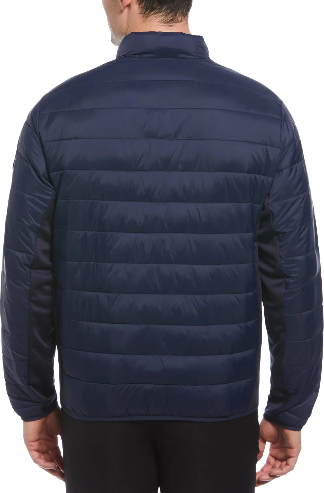 Perry Ellis Golf Pem113 Men’s Long Sleeve Faux Down Full Zip Puffer - Peacoat - Adult s