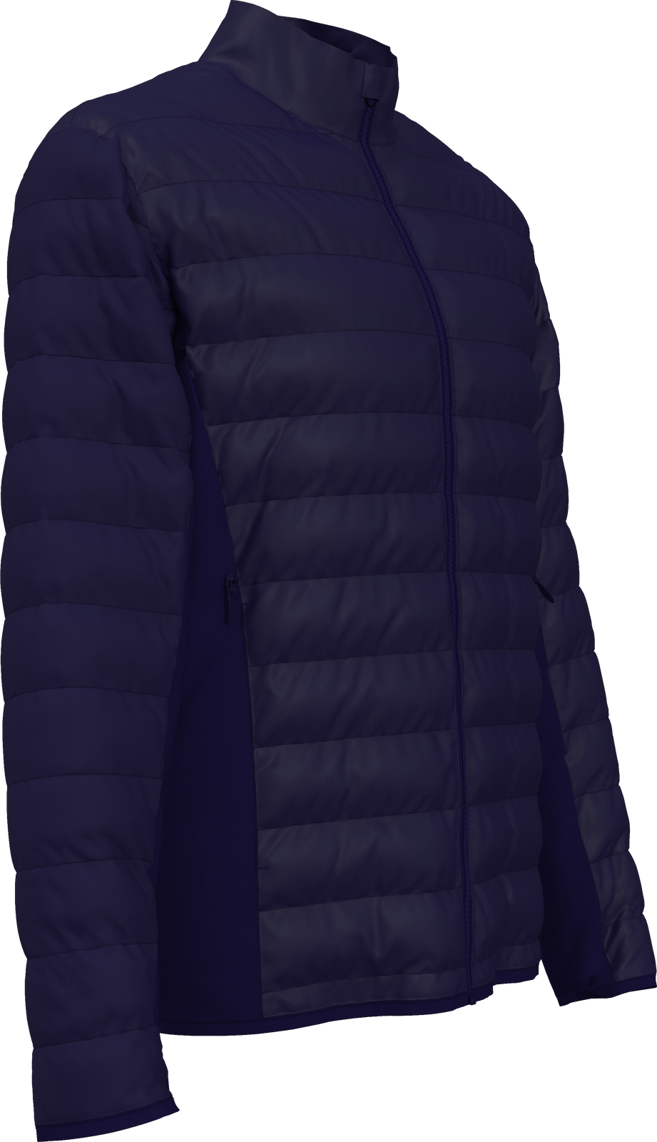 Perry Ellis Golf Pem113 Men’s Long Sleeve Faux Down Full Zip Puffer - Peacoat