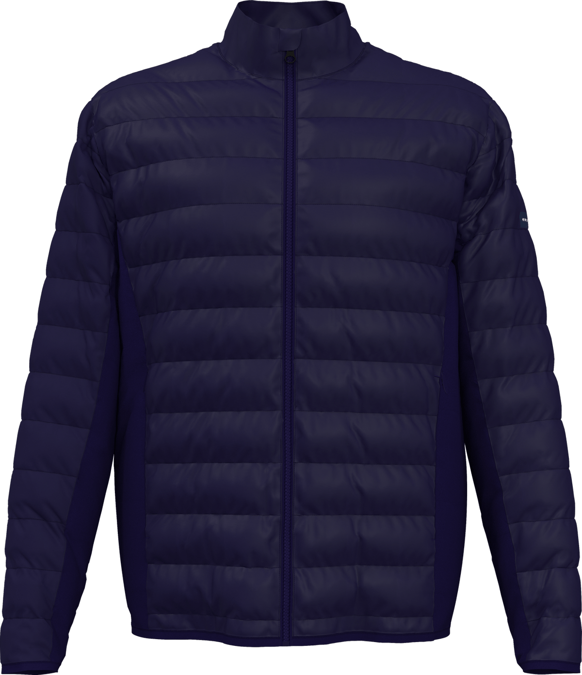 Perry Ellis Golf Pem113 Men’s Long Sleeve Faux Down Full Zip Puffer - Peacoat