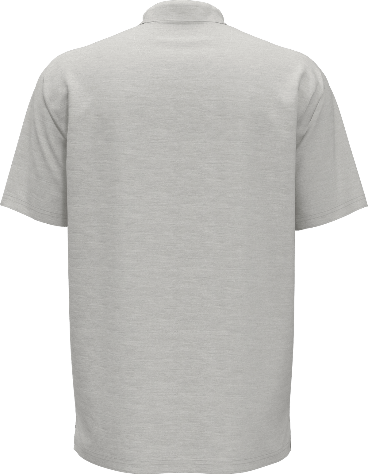 Perry Ellis Golf Pem120 Men’s Short Sleeve Double Knit Polo - White Gray Htr