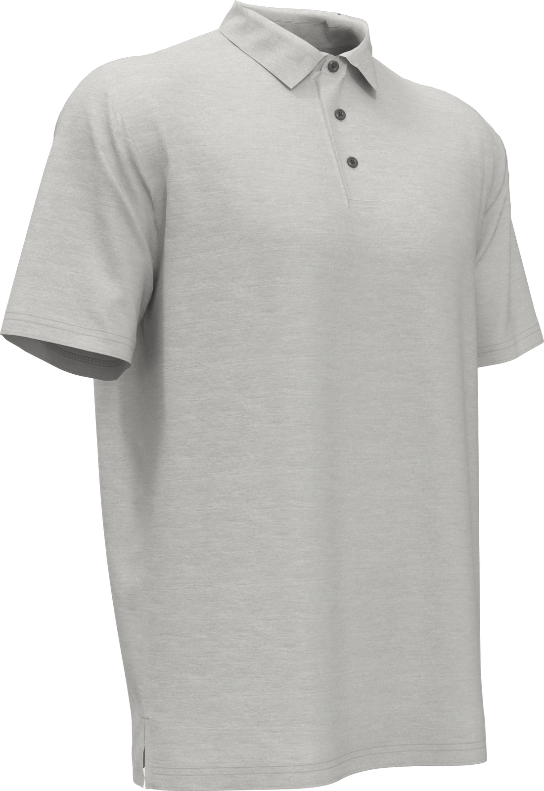 Perry Ellis Golf Pem120 Men’s Short Sleeve Double Knit Polo - White Gray Htr