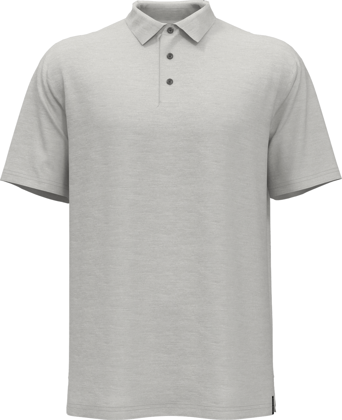 Perry Ellis Golf Pem120 Men’s Short Sleeve Double Knit Polo - White Gray Htr