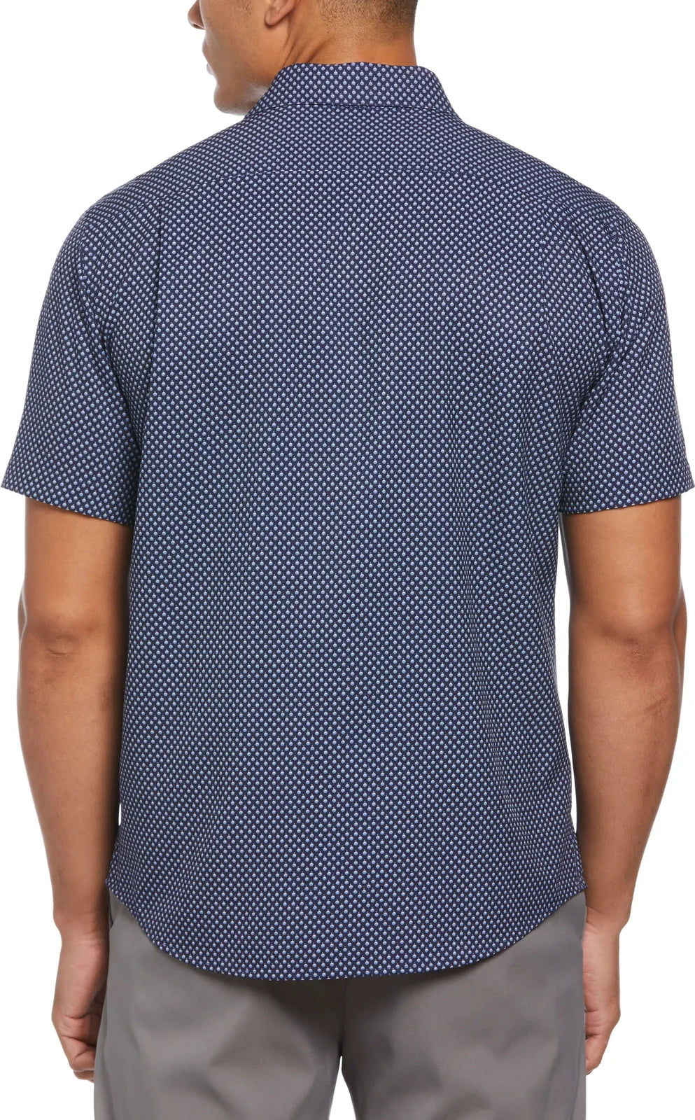 Perry Ellis Golf Pem124 Men’s Short Sleeve Stretch Woven Shirt - Peacoat