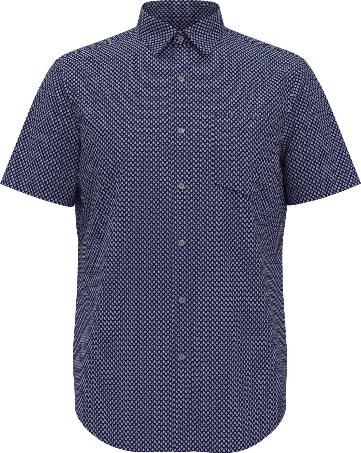 Perry Ellis Golf Pem124 Men’s Short Sleeve Stretch Woven Shirt - Peacoat
