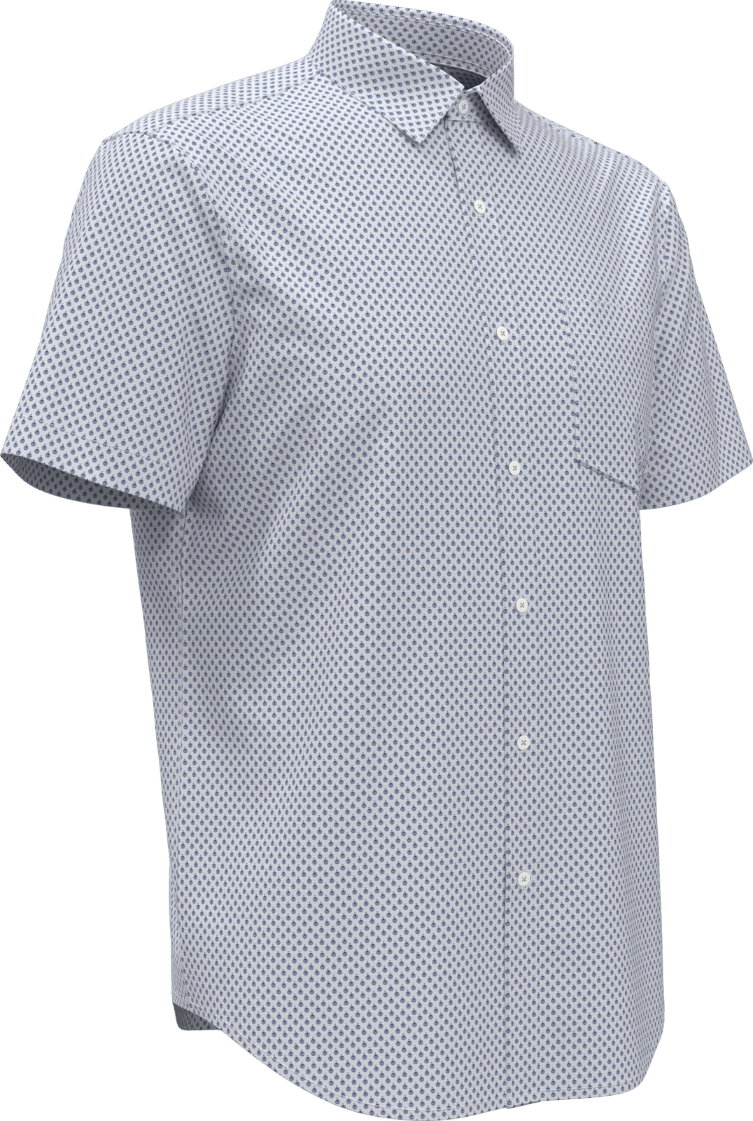 Perry Ellis Golf Pem124 Men’s Short Sleeve Stretch Woven Shirt - Bright White