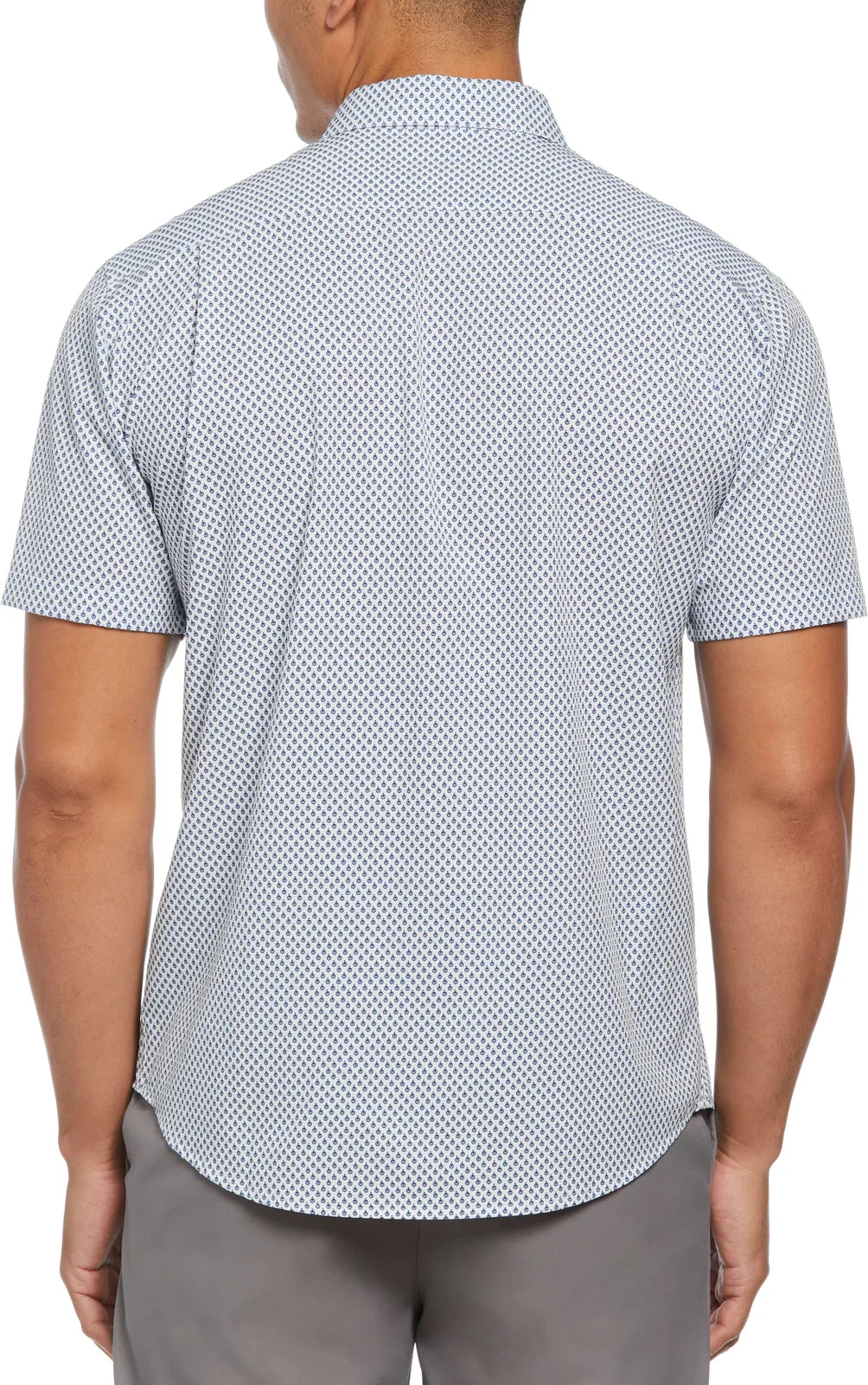 Perry Ellis Golf Pem124 Men’s Short Sleeve Stretch Woven Shirt - Bright White