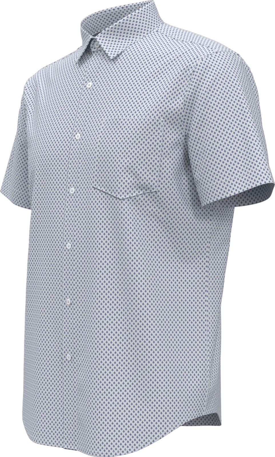 Perry Ellis Golf Pem124 Men’s Short Sleeve Stretch Woven Shirt - Bright White