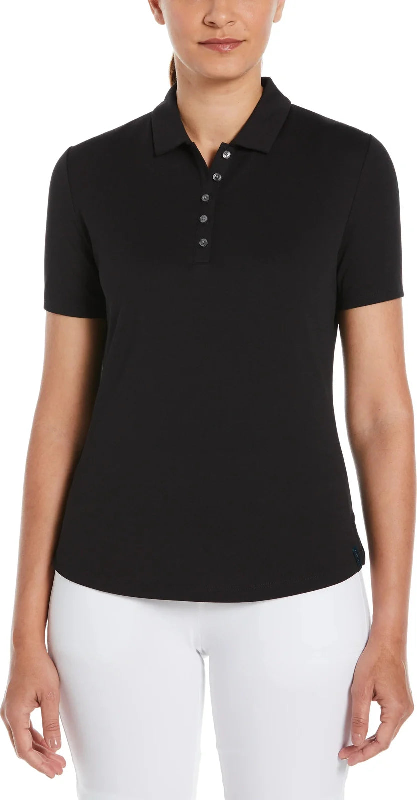 Perry Ellis Golf Pew105 Classic Short Sleeve Polo - Caviar - Ladies s