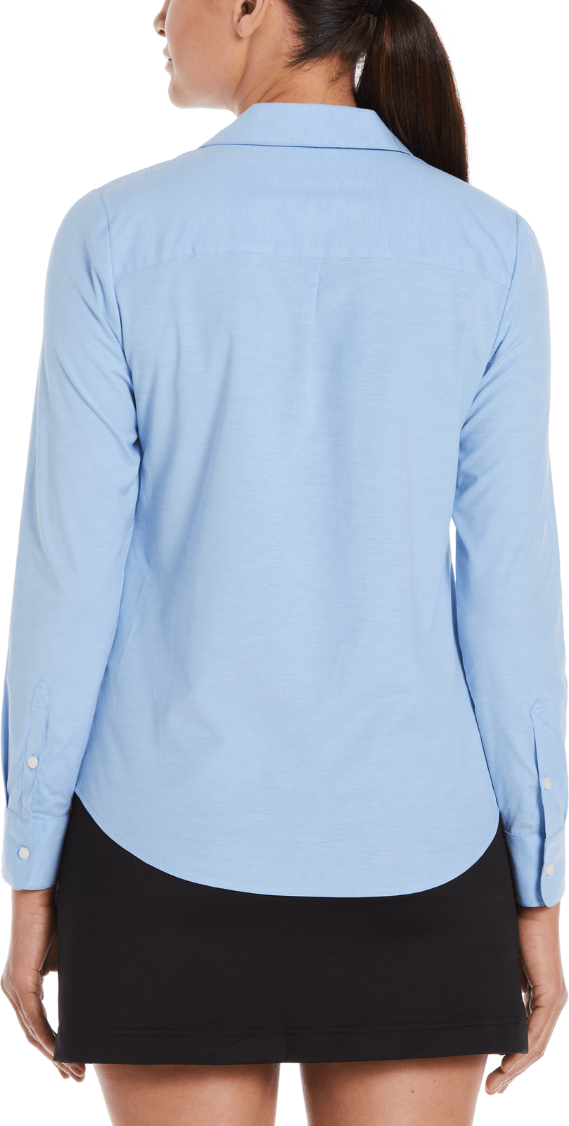 Perry Ellis Golf Pew107 Heather Woven Long Sleeve Button Down Shirt - Little Boy Blue