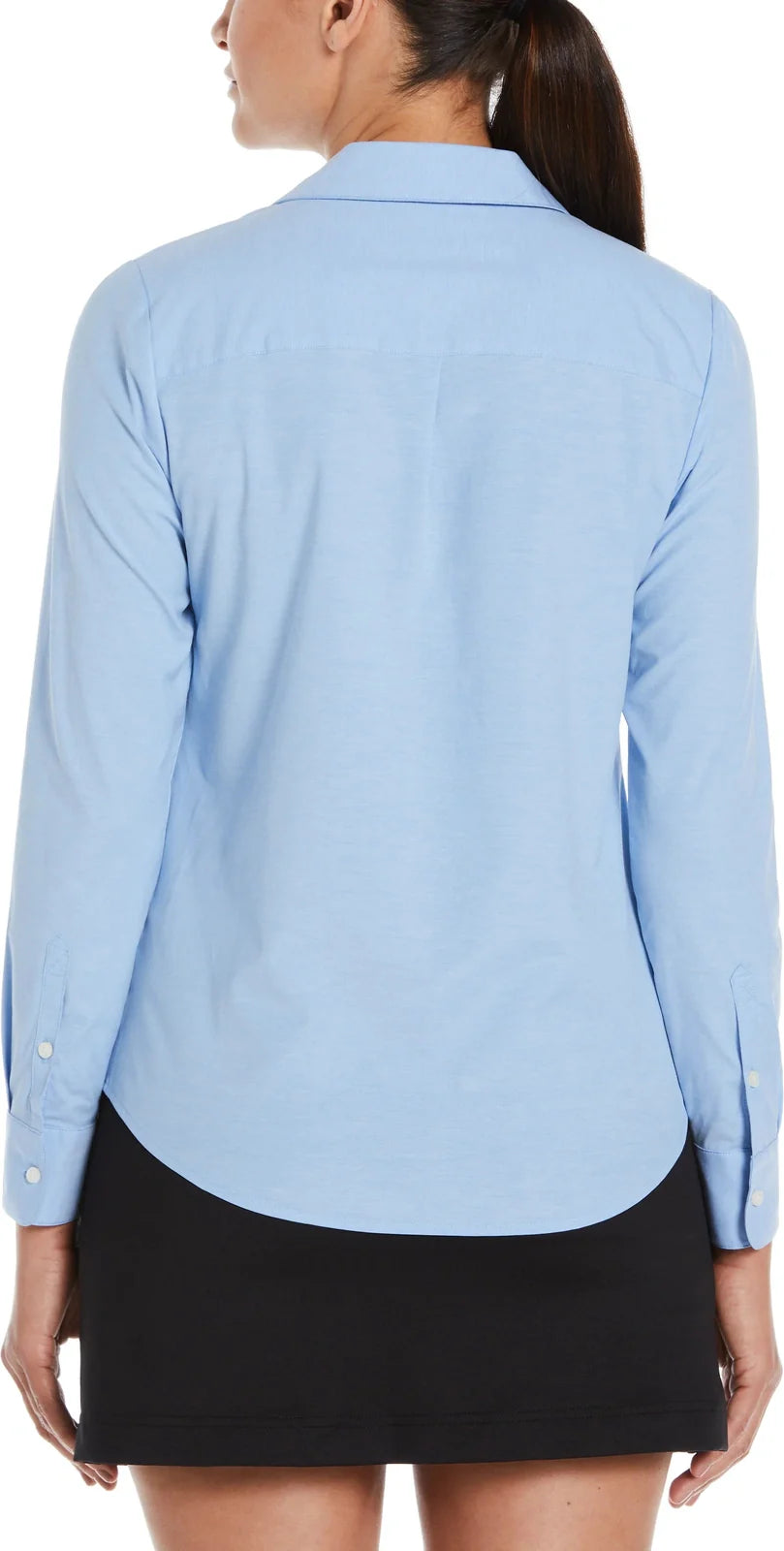 Perry Ellis Golf Pew107 Heather Woven Long Sleeve Button Down Shirt - Little Boy Blue