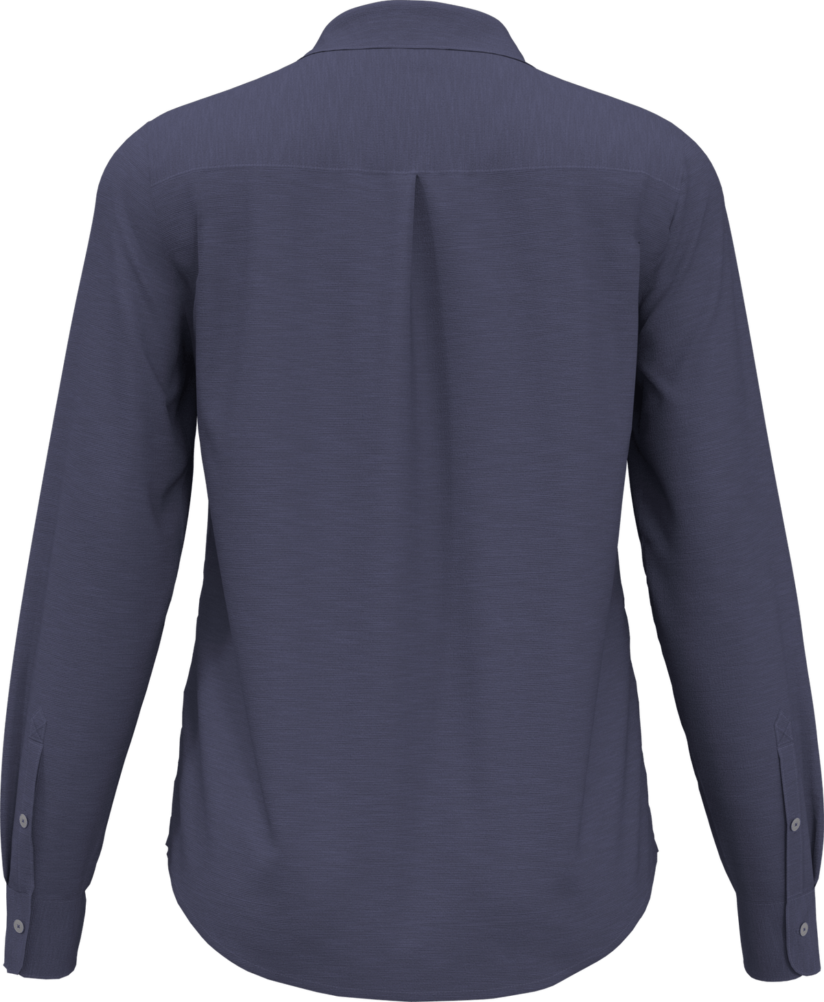 Perry Ellis Golf Pew107 Heather Woven Long Sleeve Button Down Shirt - Classic Navy