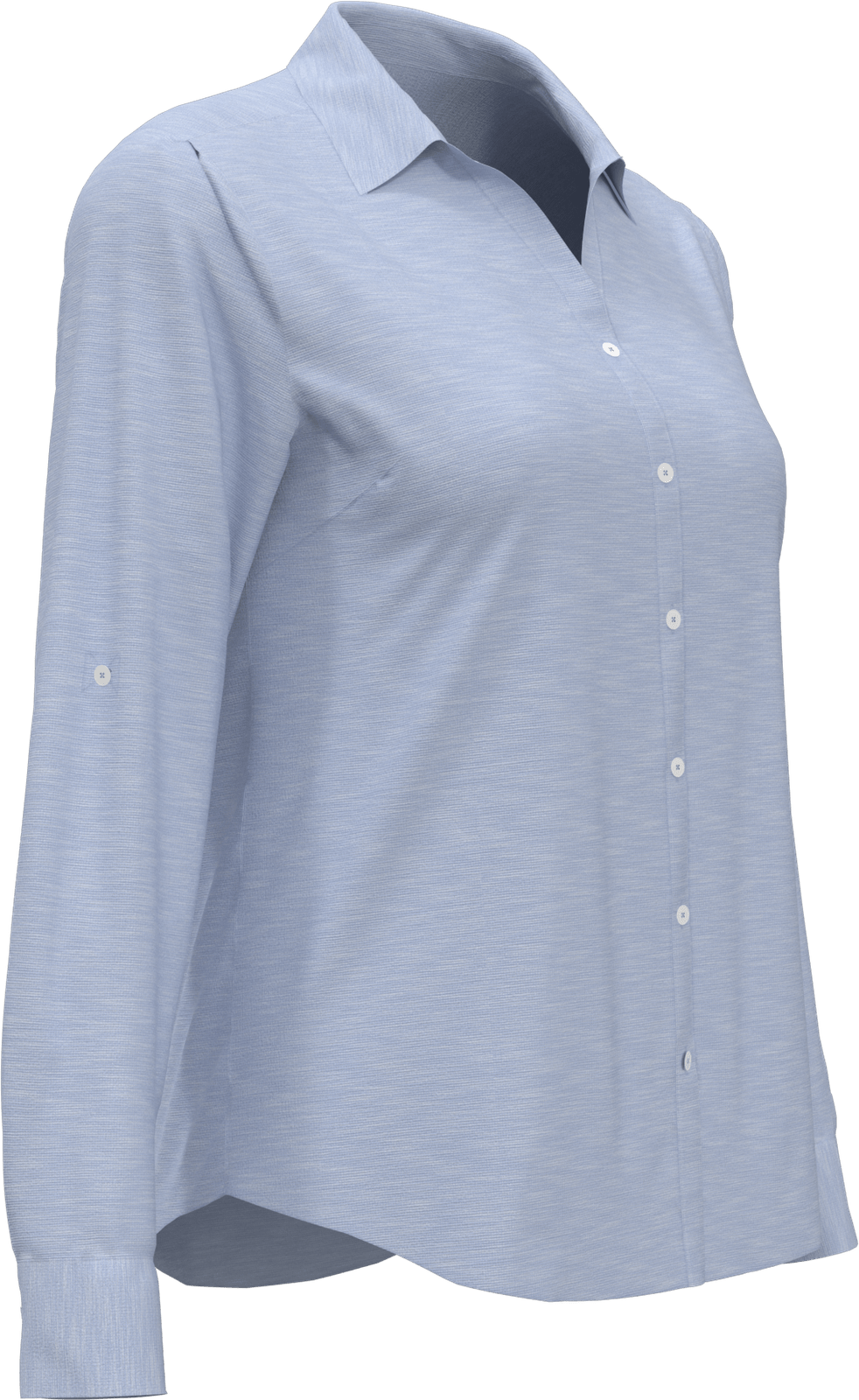 Perry Ellis Golf Pew107 Heather Woven Long Sleeve Button Down Shirt - Little Boy Blue
