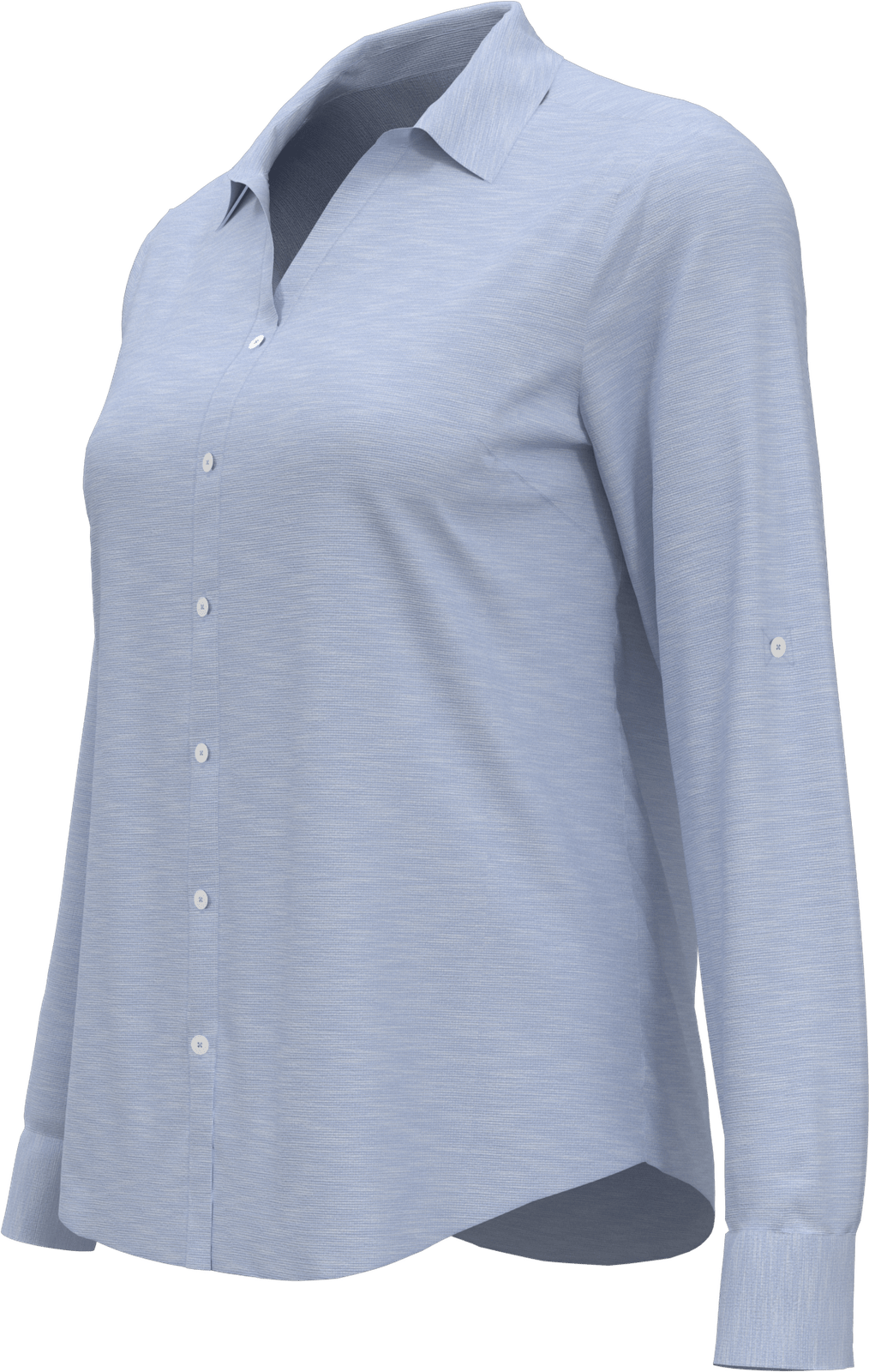 Perry Ellis Golf Pew107 Heather Woven Long Sleeve Button Down Shirt - Little Boy Blue