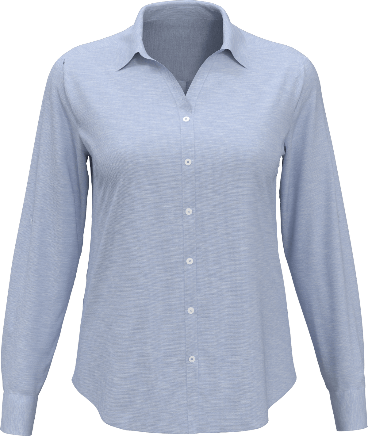 Perry Ellis Golf Pew107 Heather Woven Long Sleeve Button Down Shirt - Little Boy Blue
