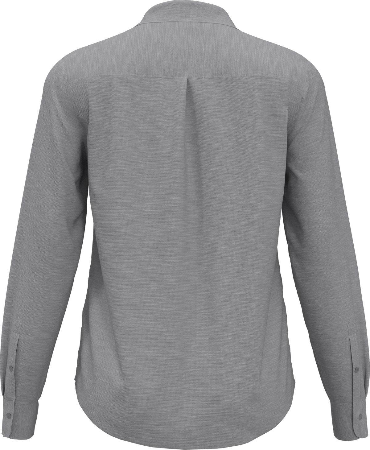 Perry Ellis Golf Pew107 Heather Woven Long Sleeve Button Down Shirt - Quiet Shade