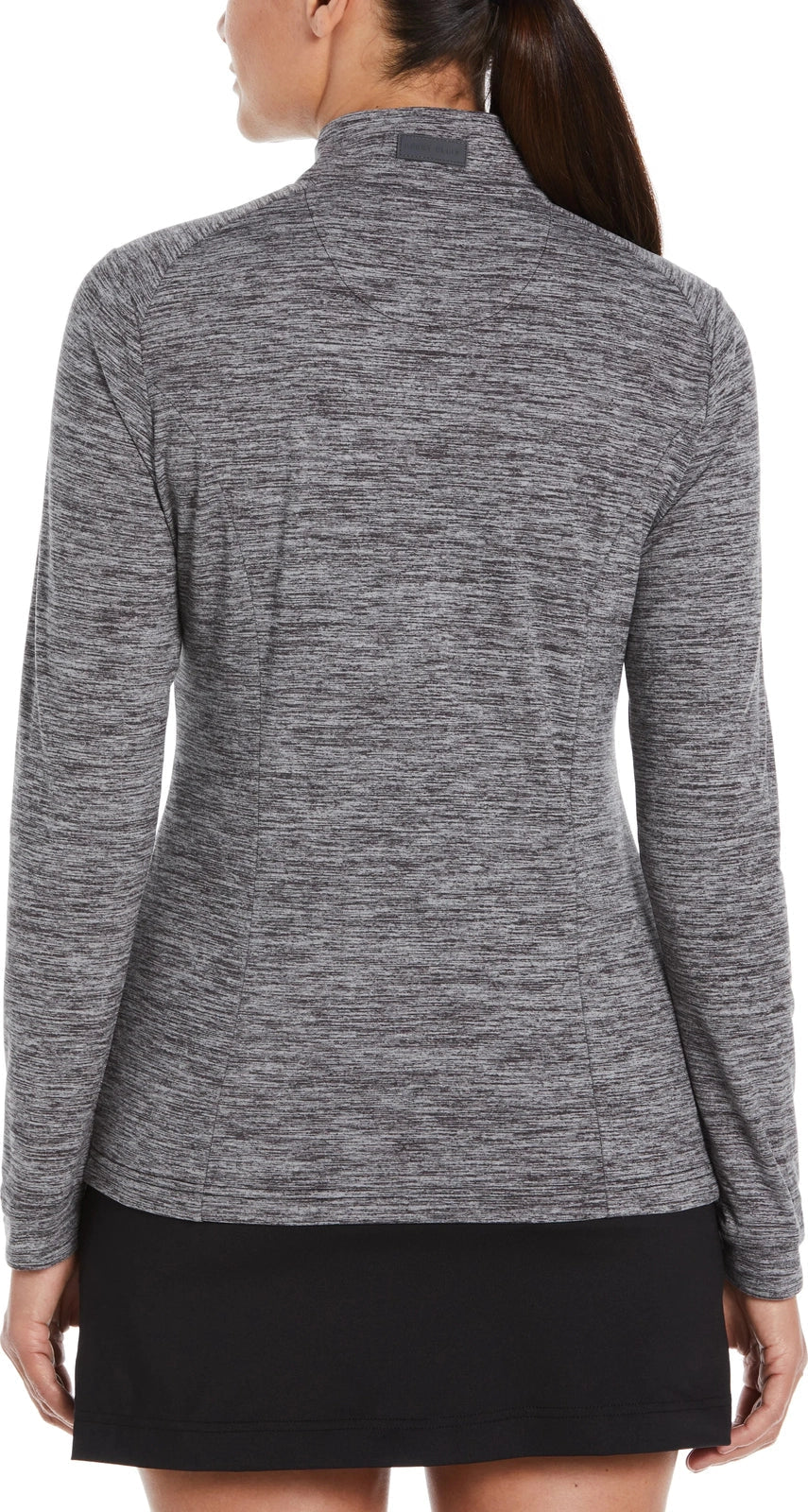 Perry Ellis Golf Pew108 Women’s 1/4 Zip Long Sleeve Heather - Grey