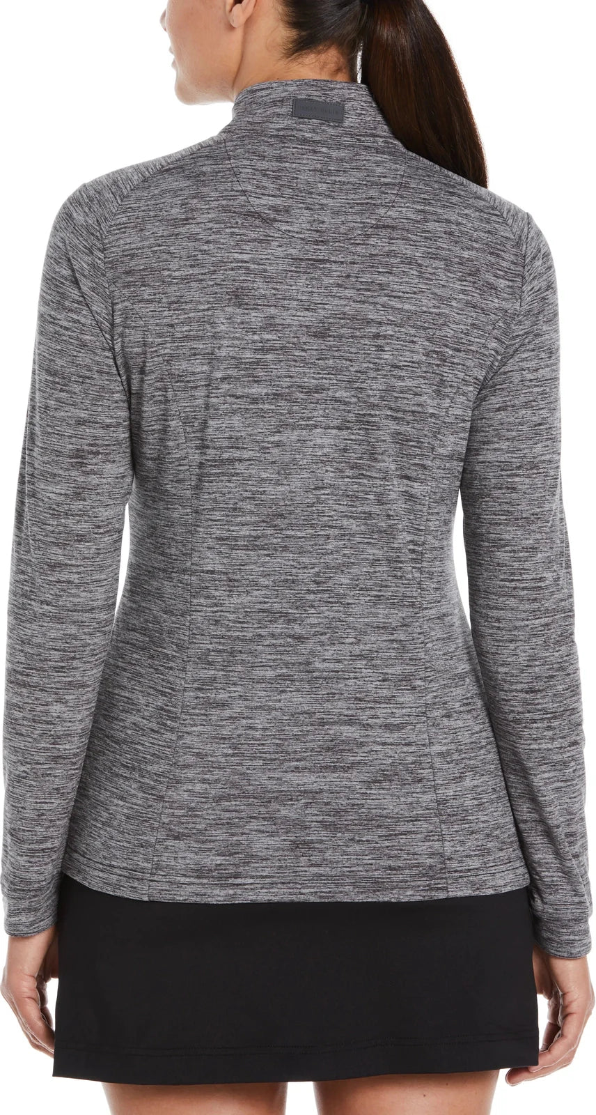 Perry Ellis Golf Pew108 Women’s 1/4 Zip Long Sleeve Heather - Grey