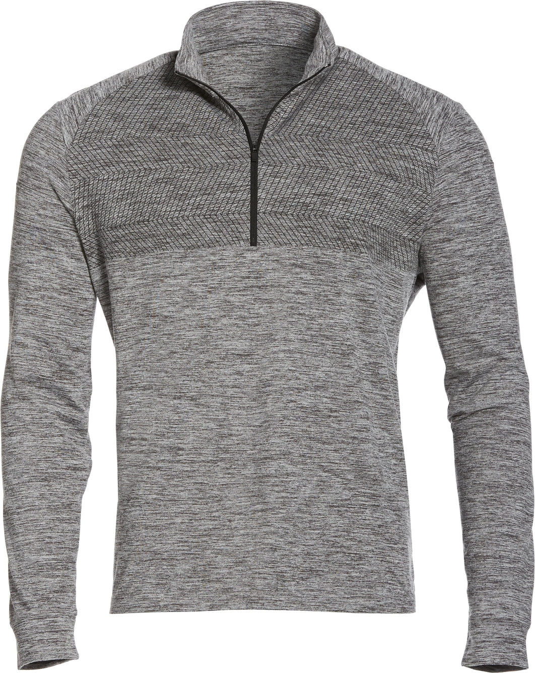 Perry Ellis Golf Pew108 Women’s 1/4 Zip Long Sleeve Heather - Grey