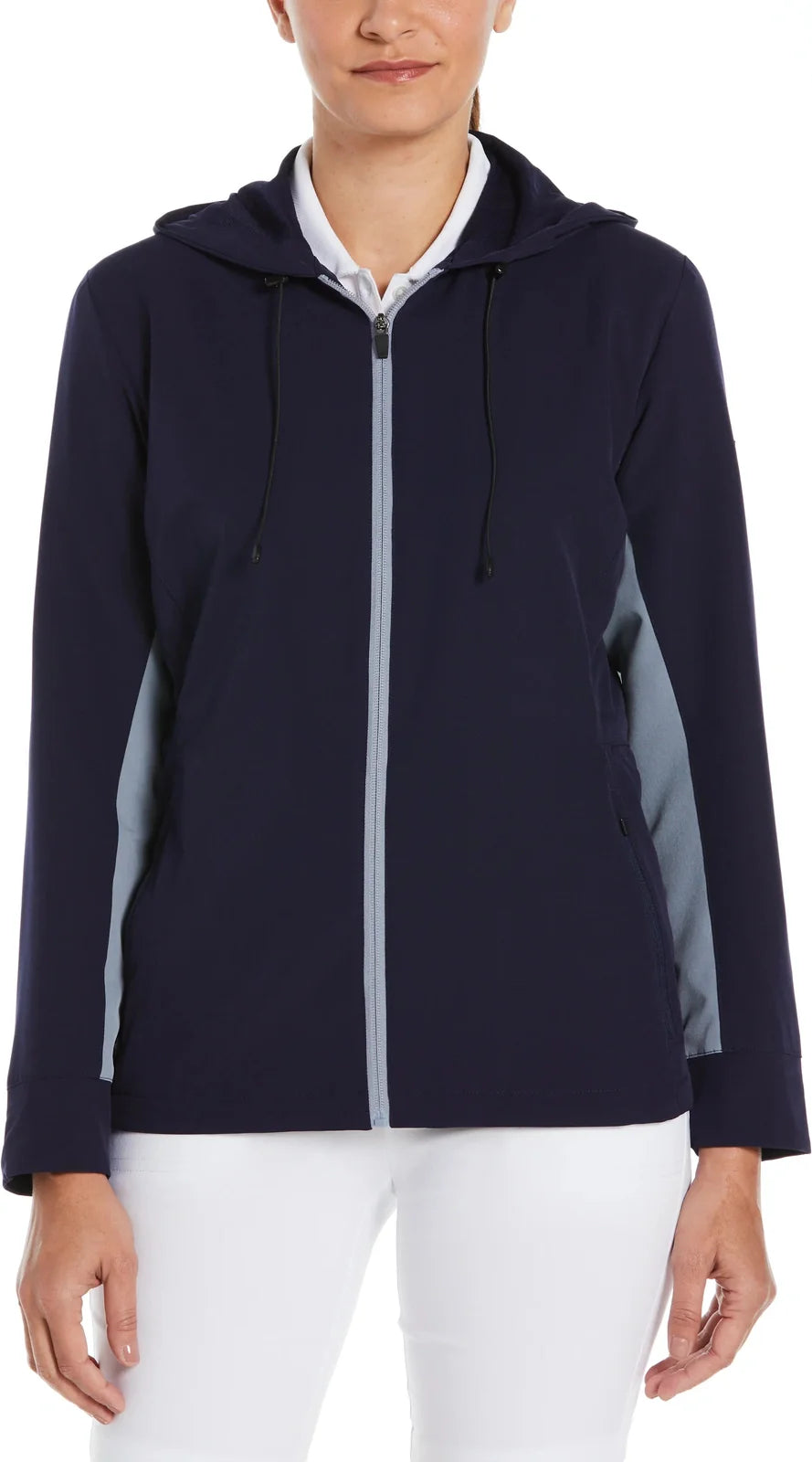 Perry Ellis Golf Pew114 Ladies Long Sleeve Full Zip Jacket - Peacoat - s