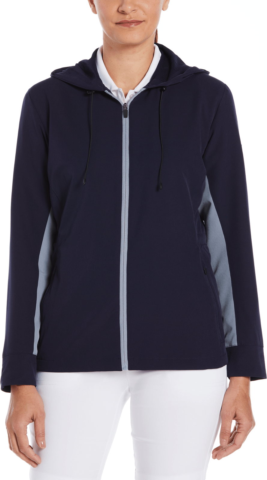 Perry Ellis Golf Pew114 Ladies Long Sleeve Full Zip Jacket - Peacoat