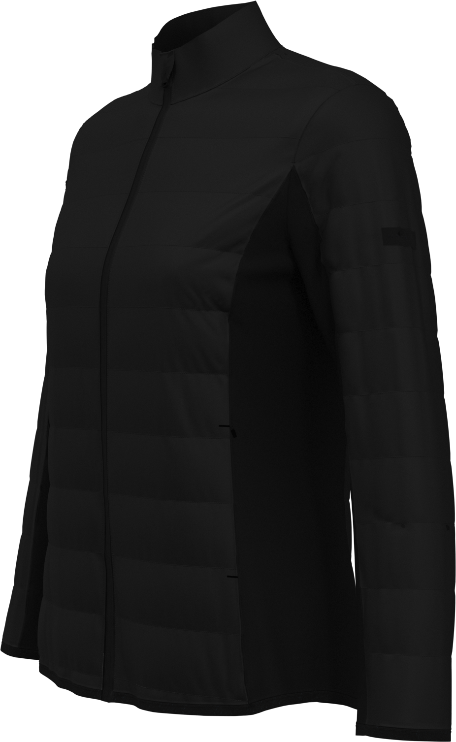 Perry Ellis Golf Pew115 Women’s Long Sleeve Faux Down Full Zipper - Caviar