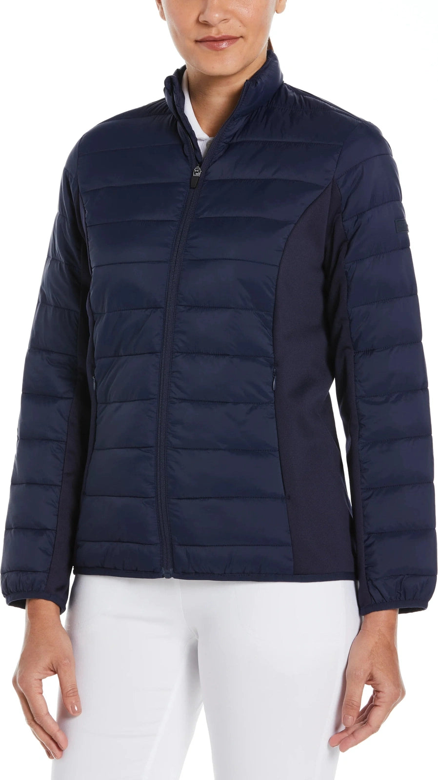 Perry Ellis Golf Pew115 Women’s Long Sleeve Faux Down Full Zipper - Peacoat - Ladies s