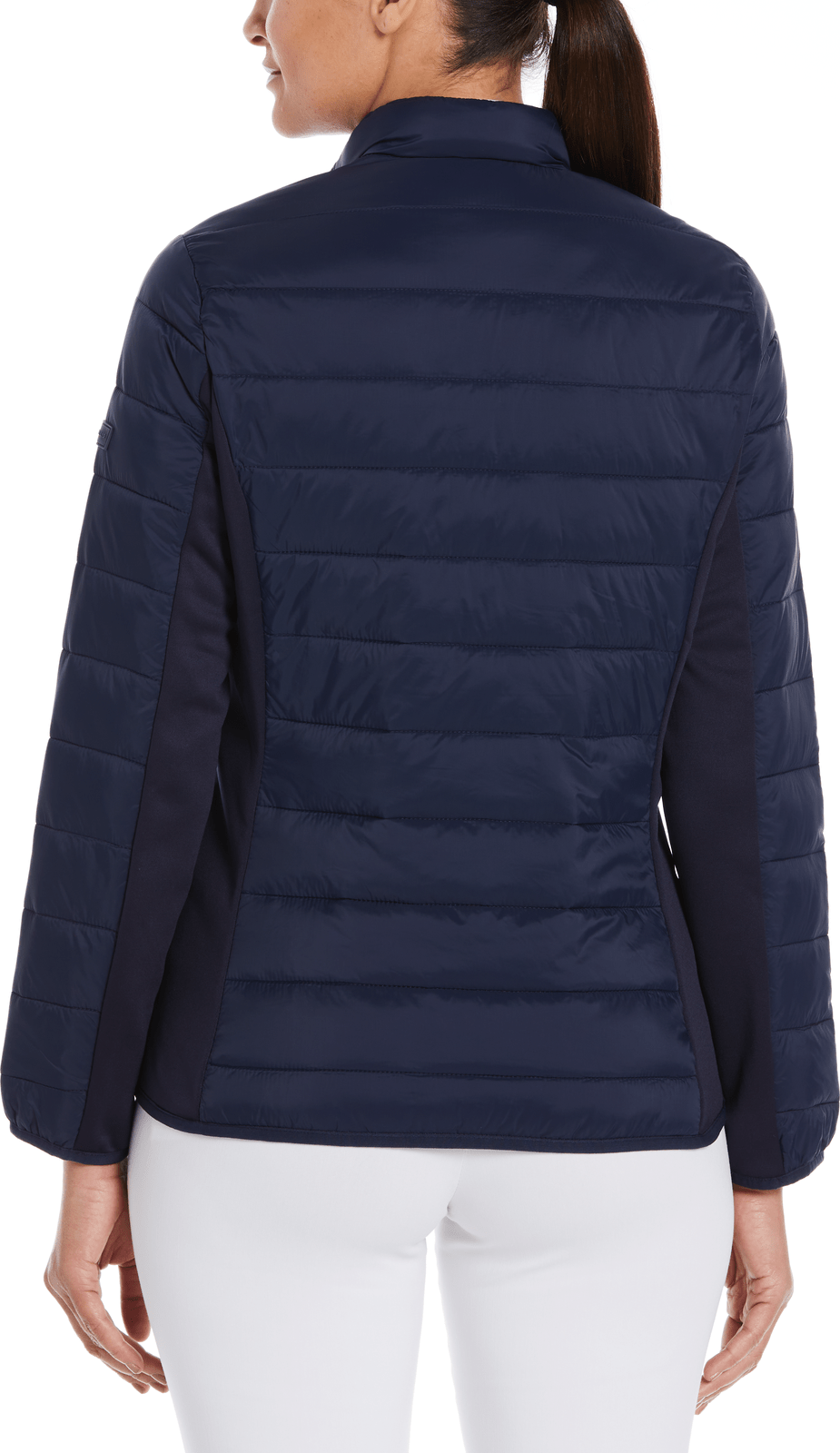 Perry Ellis Golf Pew115 Women’s Long Sleeve Faux Down Full Zipper - Peacoat