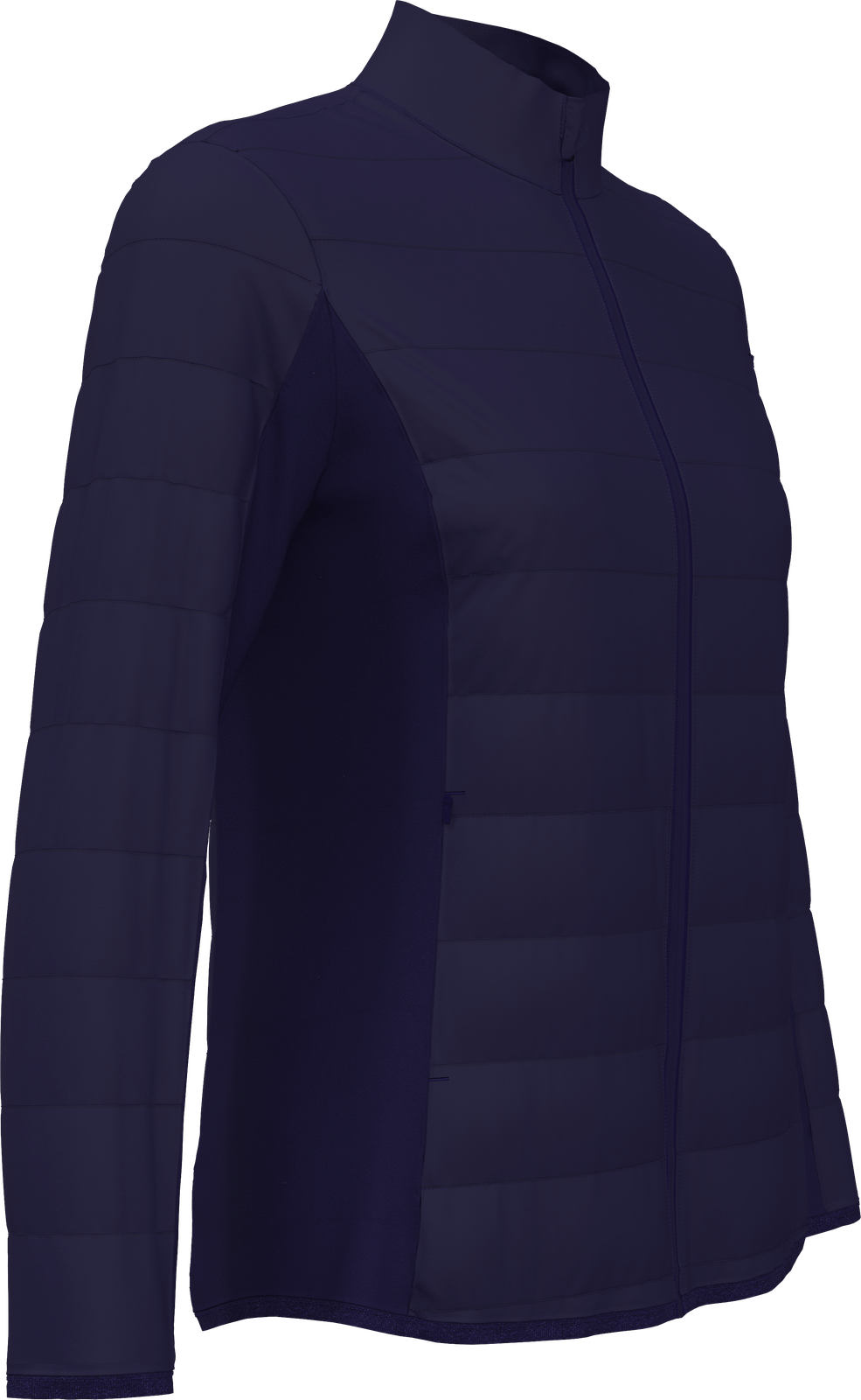 Perry Ellis Golf Pew115 Women’s Long Sleeve Faux Down Full Zipper - Peacoat