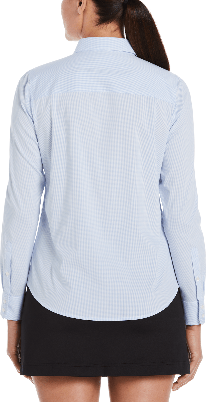 Perry Ellis Golf Pew117 Women’s Mini Grid Woven Shirt - Provence