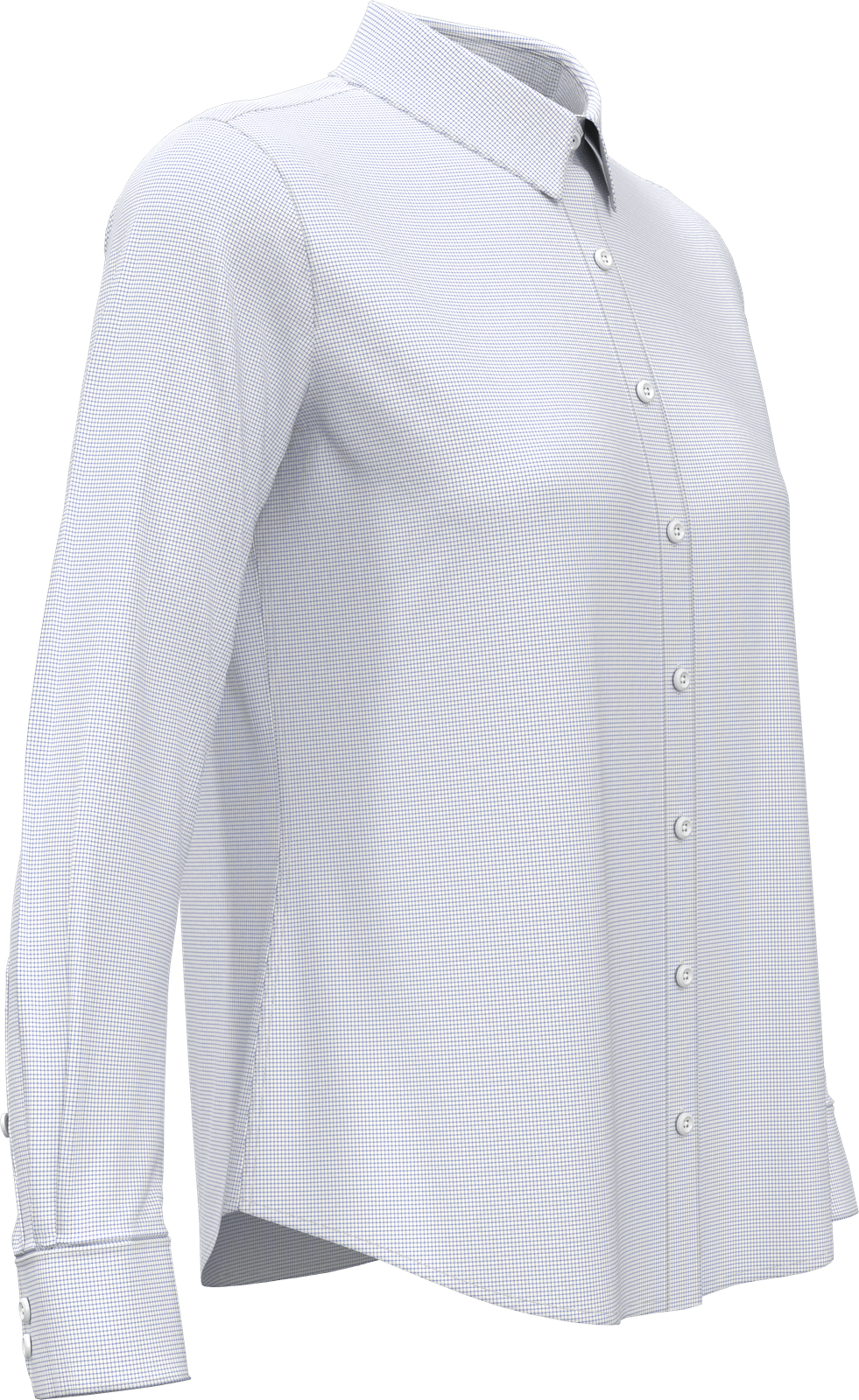 Perry Ellis Golf Pew117 Women’s Mini Grid Woven Shirt - Provence