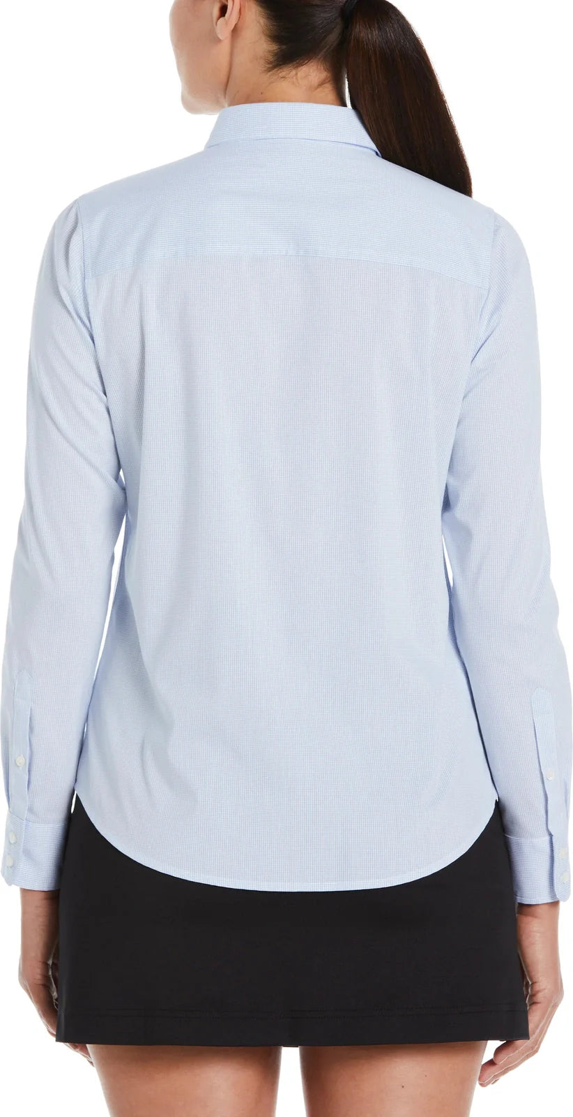 Perry Ellis Golf Pew117 Women’s Mini Grid Woven Shirt - Provence