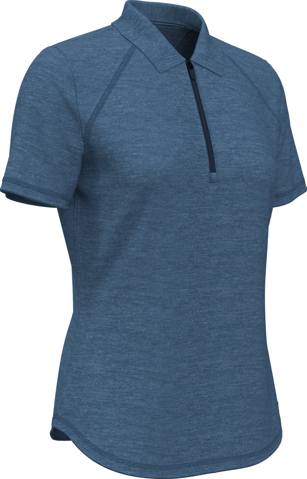 Perry Ellis Golf Pew122 Women’s Short Sleeve Double Knit Polo - Insignia Bl Htr