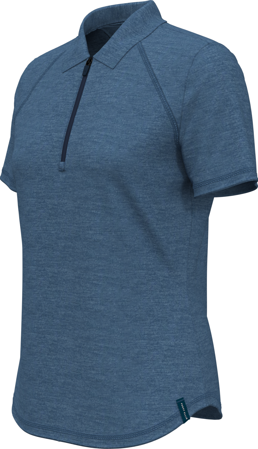 Perry Ellis Golf Pew122 Women’s Short Sleeve Double Knit Polo - Insignia Bl Htr