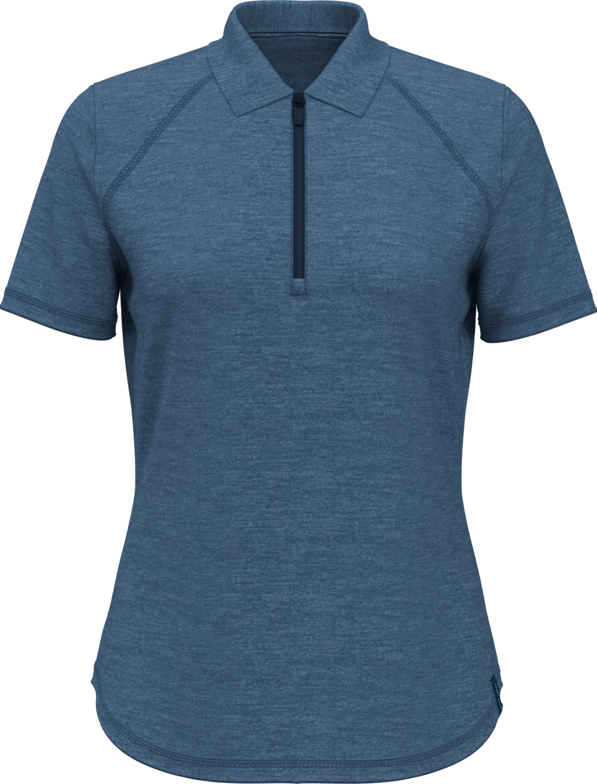 Perry Ellis Golf Pew122 Women’s Short Sleeve Double Knit Polo - Insignia Bl Htr
