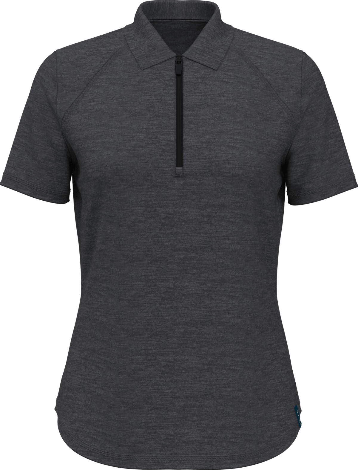 Perry Ellis Golf Pew122 Women’s Short Sleeve Double Knit Polo - Caviar Htr