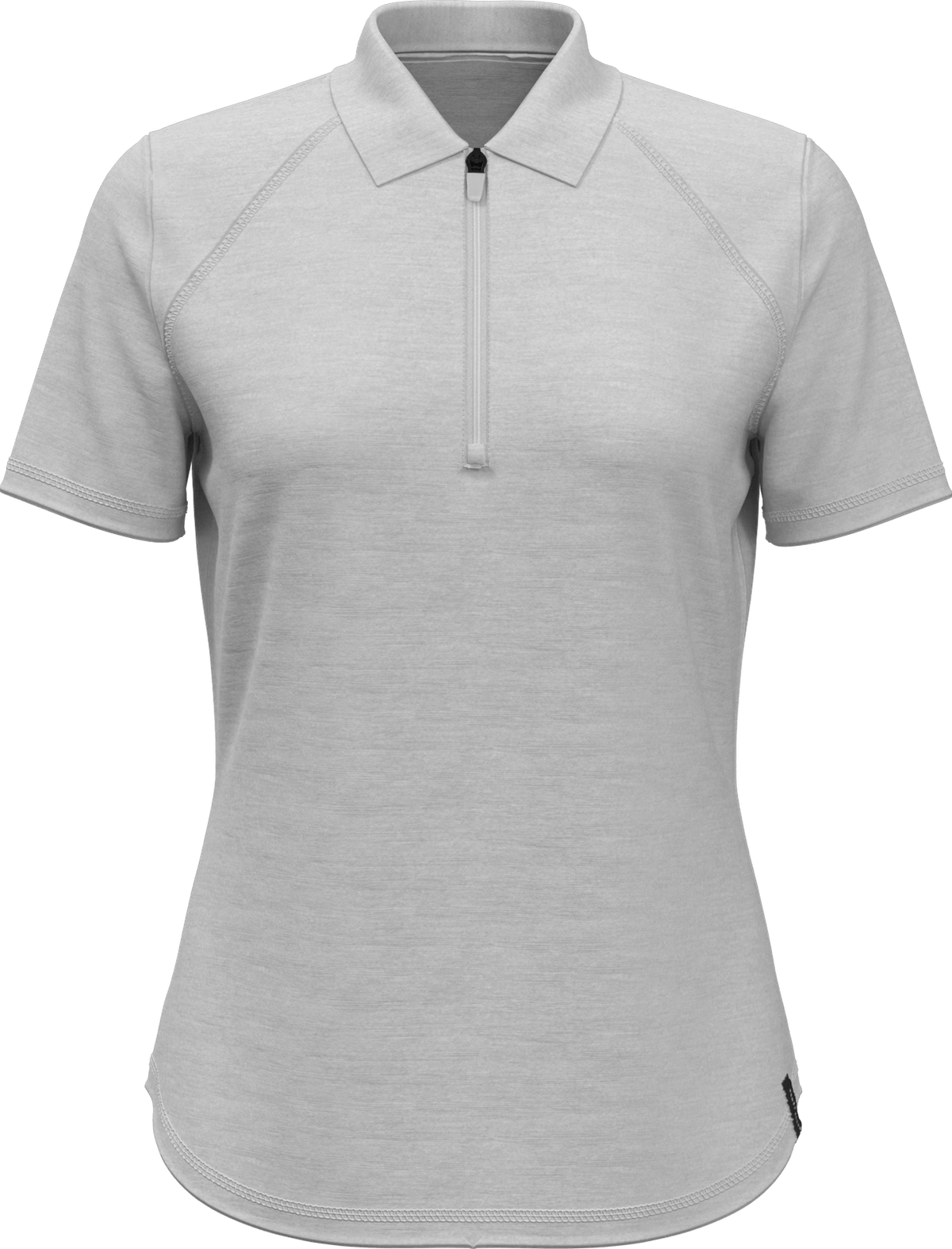 Perry Ellis Golf Pew122 Women’s Short Sleeve Double Knit Polo - White Gray Htr