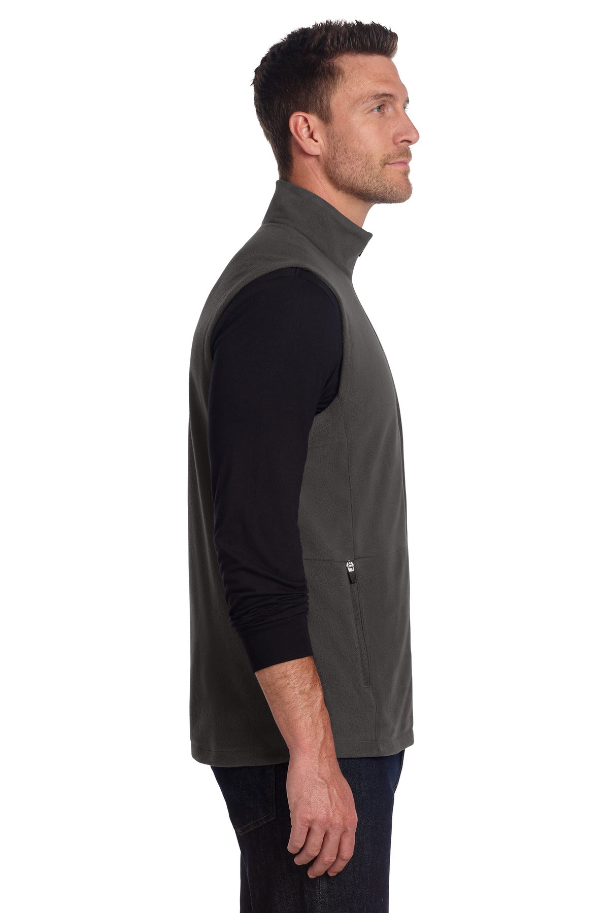 Pewter Port Authority Accord Microfleece Vest F152