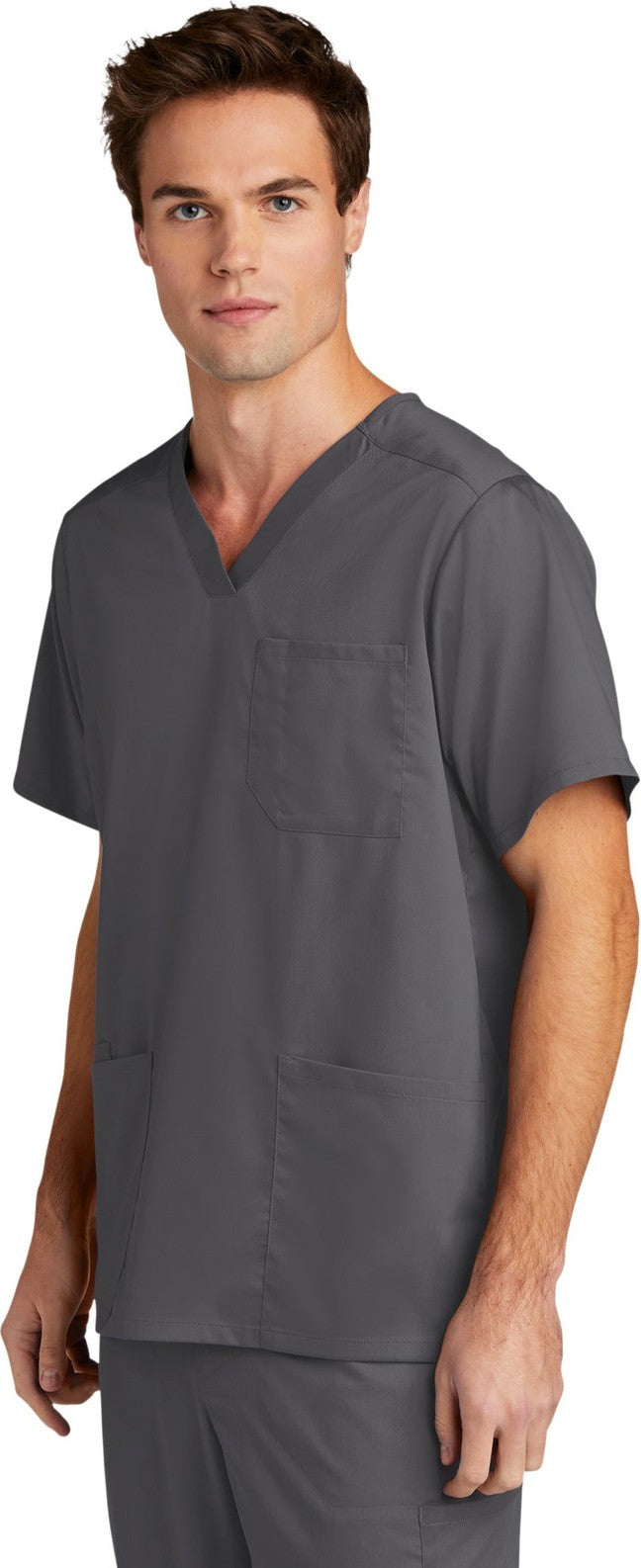 Pewter Wink Men's Premiere Flex V-Neck Top WW5068