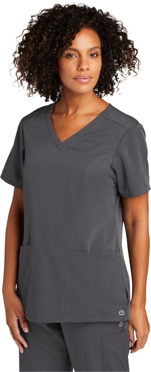 Pewter Wink Women's Premiere Flex V-Neck Top WW4168