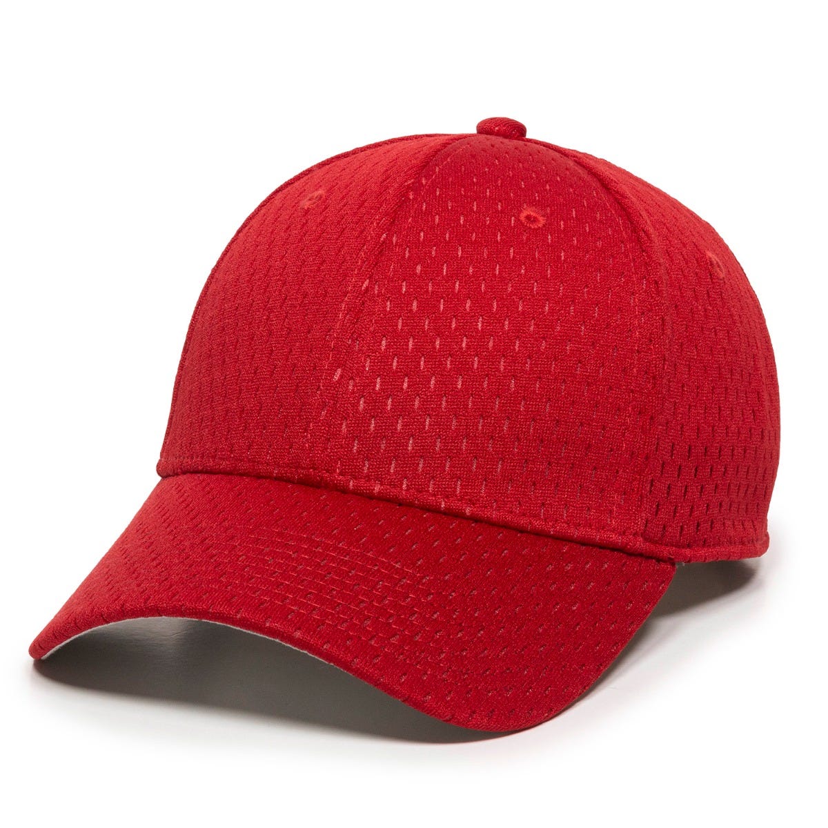 OC Sports PFX-120 Proflex Stretch Fit Mesh Baseball Cap - Red