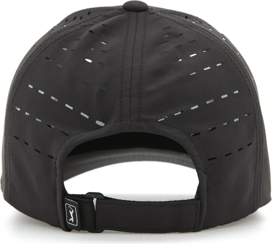 Pga Tour Avasf056 Perforated Cap - Caviar - one Size Fits Most