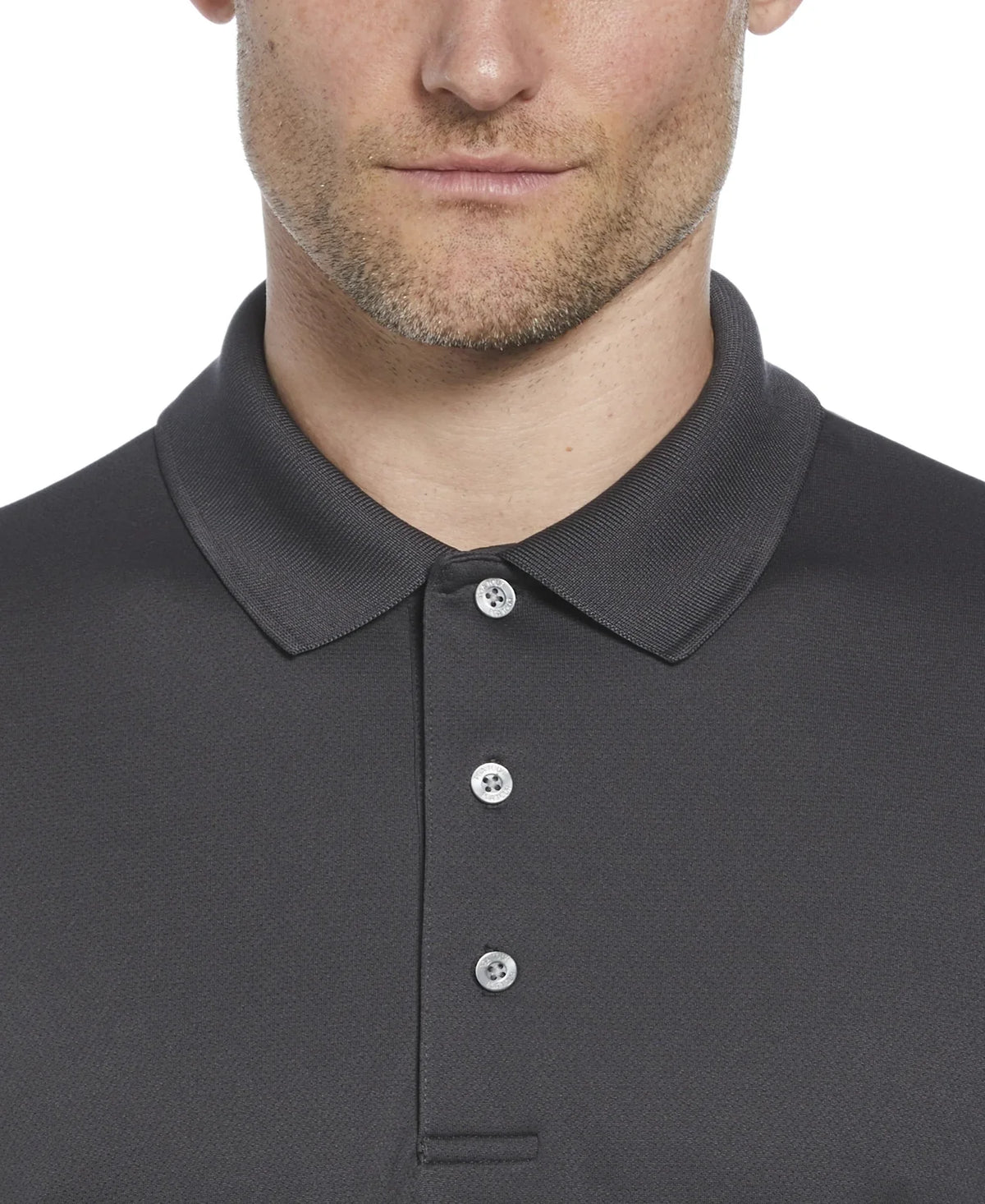 Pga Tour Pgm001 Short Sleeve Airflux Solid Mesh Polo - Asphalt