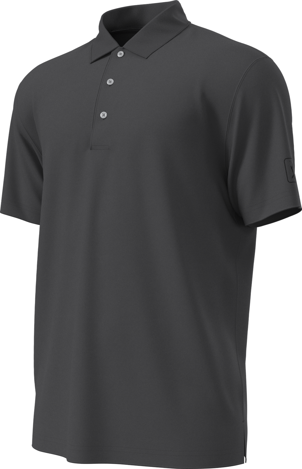 Pga Tour Pgm001 Short Sleeve Airflux Solid Mesh Polo - Asphalt