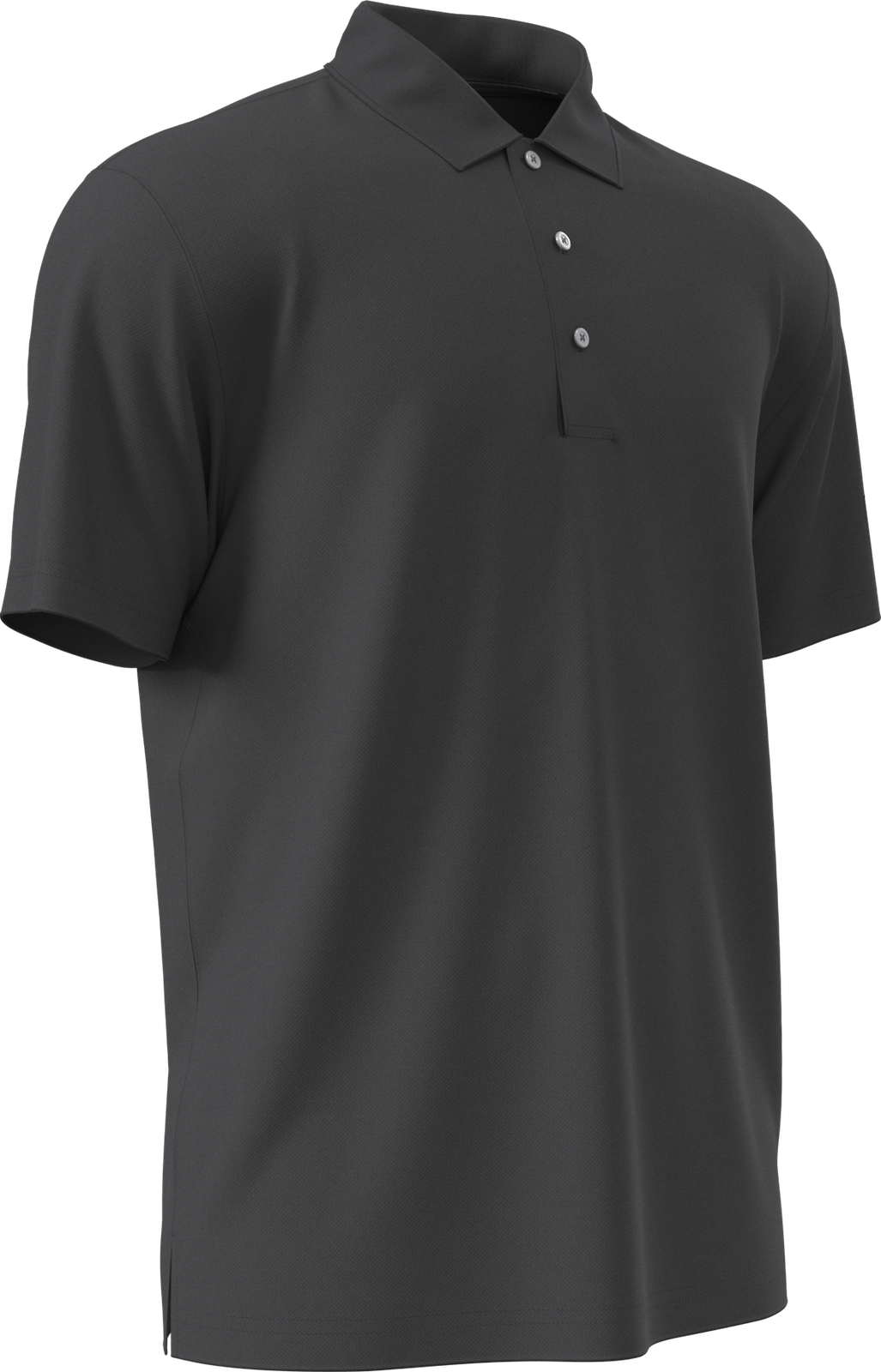 Pga Tour Pgm001 Short Sleeve Airflux Solid Mesh Polo - Asphalt
