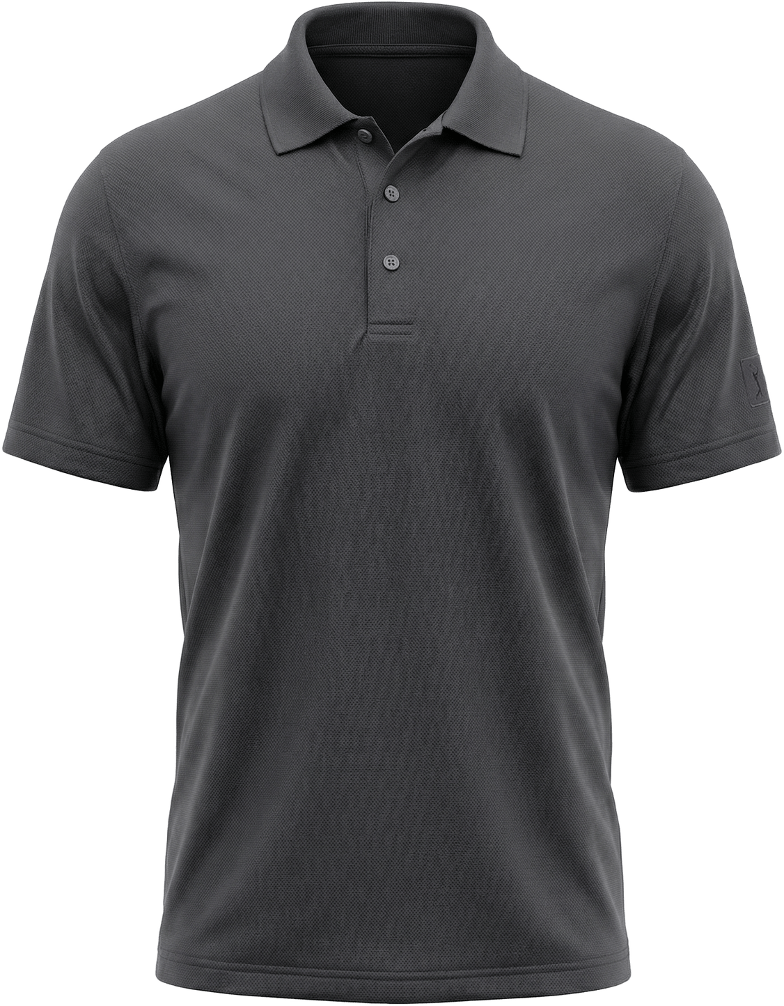 Pga Tour Pgm001 Short Sleeve Airflux Solid Mesh Polo - Asphalt