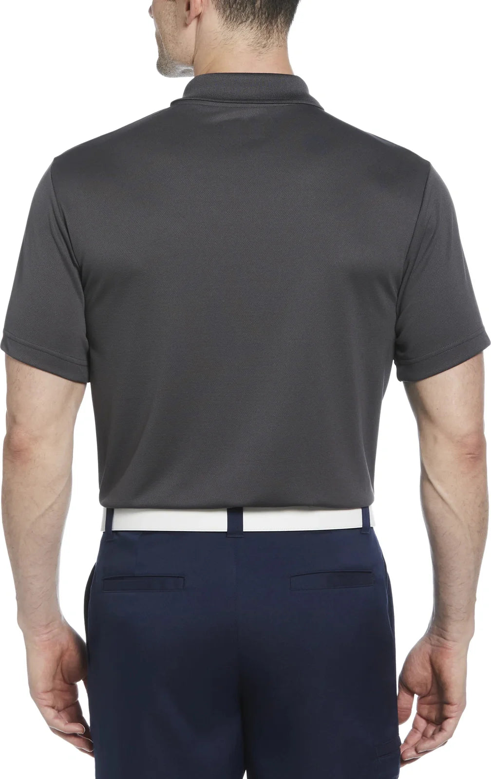 Pga Tour Pgm001 Short Sleeve Airflux Solid Mesh Polo - Asphalt